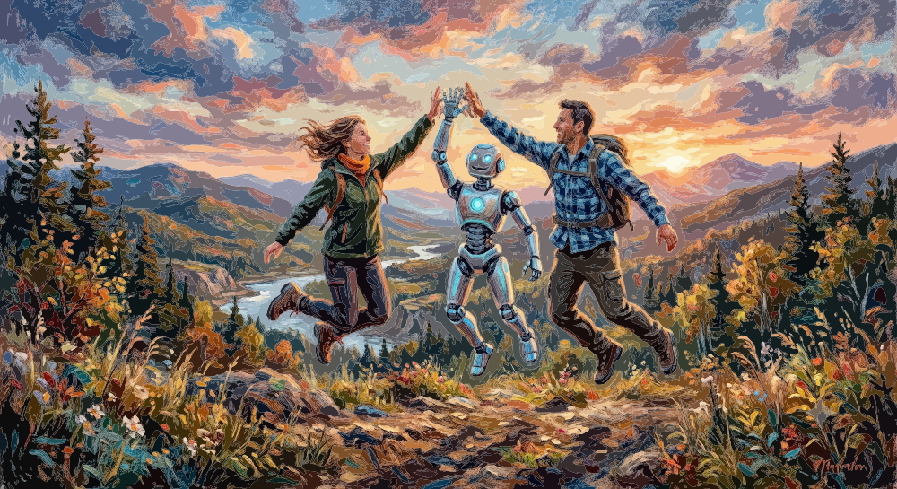 A product manager, an engineering lead, and AI high-fiving at the same time.